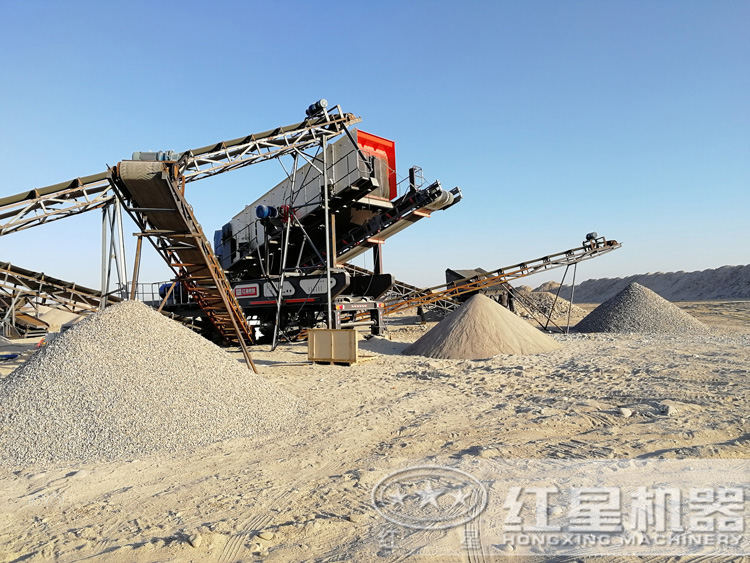 移動制砂機(jī)生產(chǎn)圖，多種制砂規(guī)格可以選擇